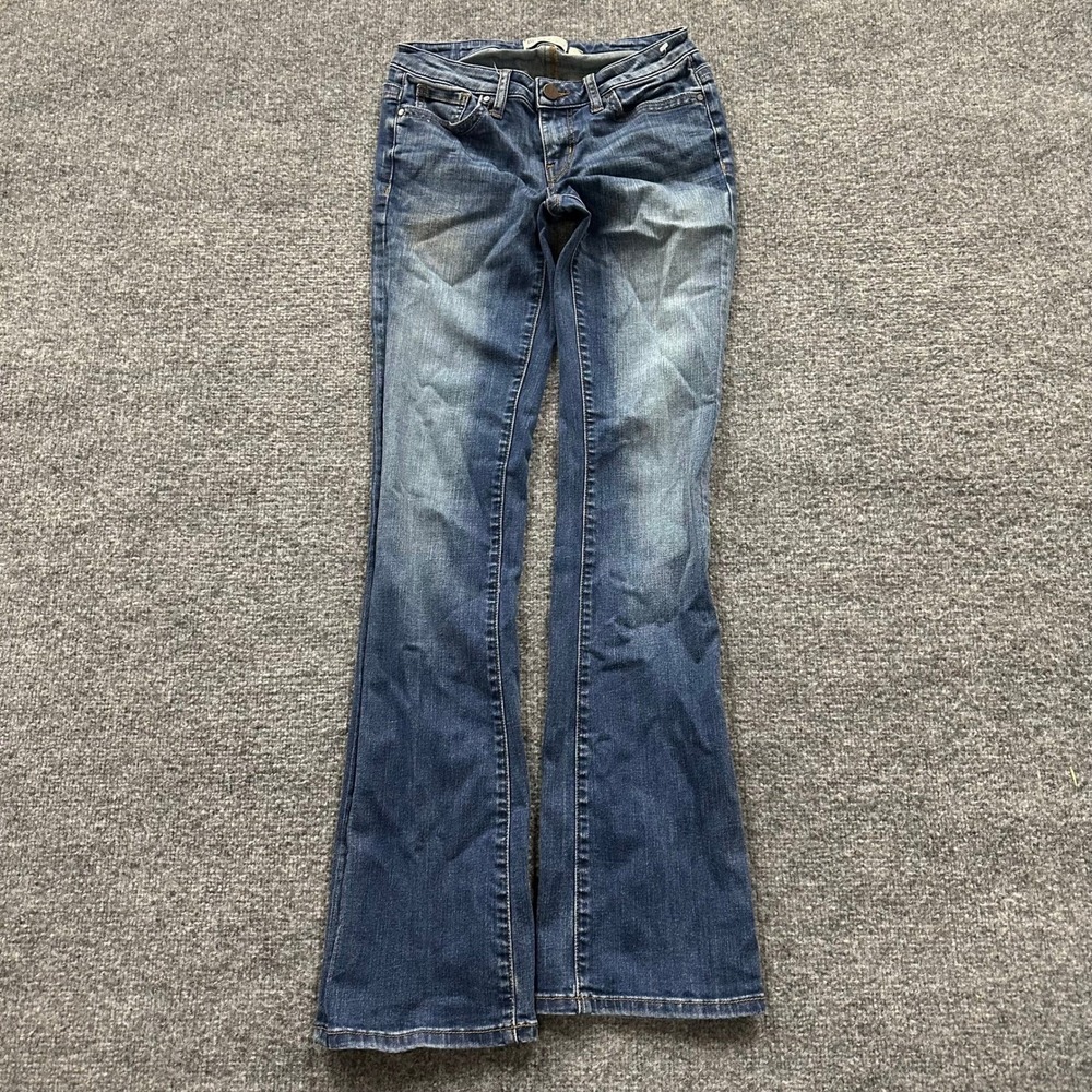 BKE Jeans Womens 25L Blue Stella Bootcut Low Rise Medium Wash Stretch Denim